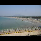Blick von unserem Balkon in Murudeshwara
